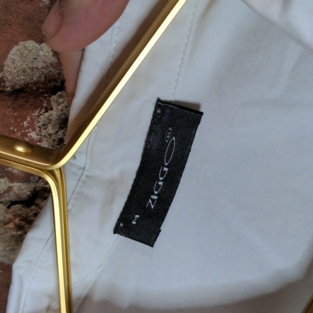 Ziggo Medium White Shirt Dress with‎ Cinch Waist - Picture 2 of 9